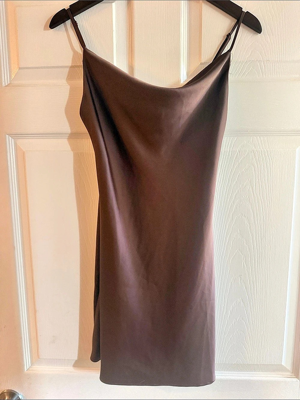 Urban Outfitters Satin Maxi Slip Dress in Brown Size Small Like New